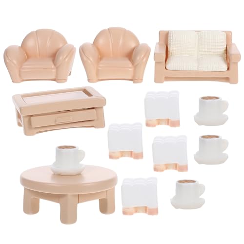 JUMPLAWN 13-teiliges Miniatur-puppenhausmöbelset – Realistisch, Inklusive Mini-Sofa, Stühlen Und Tischen, Mini-puppenmöbelmodelle Für Die Inneneinrichtung JUMPLAWN 13-teiliges Miniatur-puppenhausmöbelset – Realistisch, Inklusive Mini-Sofa, Stühlen Und Tischen, Mini-puppenmöbelmodelle Für Die Inneneinrichtung von JUMPLAWN