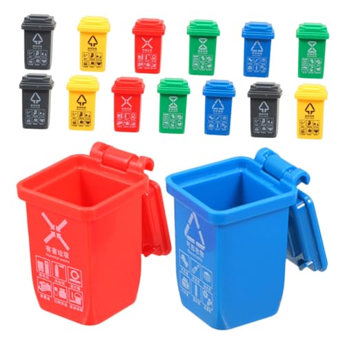 JUMPLAWN 15 Stück Müllsortierbehälter Für Puppenhaus-kunststoffbehälter Miniatur-sortierbehälter Mini -müll Miniaturmodell-mülleimer Puppenhaus-mülleimer Mini-papierkorb Plastik von JUMPLAWN