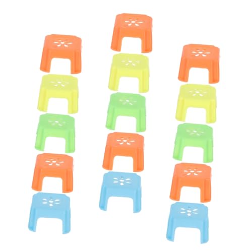 JUMPLAWN 15St Mini-Mikrohocker Micro mikrowe Miniaturzubehör Miniaturstuhl-Kollektion mini Scale Puppenstuhl puppenhaus Miniatur bausatz selber Machen Gartenminiaturen Mini-Hocker Plastik von JUMPLAWN