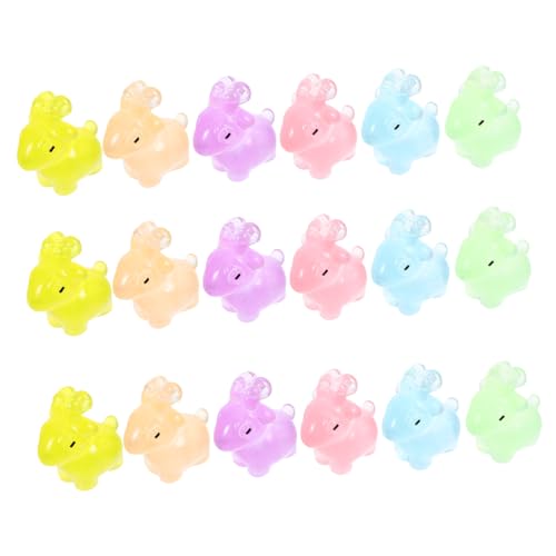 JUMPLAWN 18 Stück Kleine Ziegenpuppe Miniatur Schaffiguren Valentinstag Leuchtende Minifiguren Tierornamente Taschenziege Feengartenzubehör Mini Tierfiguren Mini Ziege Kunstharz von JUMPLAWN