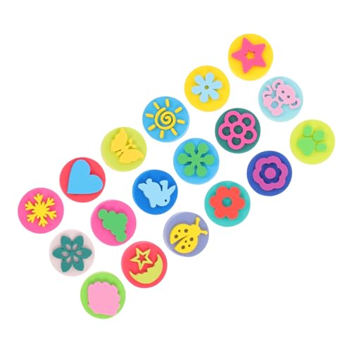 JUMPLAWN 18Stücke Kinderstempel Doppelte Seitendichtung Kreative Graffiti Stamper für Scrapbooking und Bastelaktivitäten Geschenkidee für Schulanfang und Partys von JUMPLAWN
