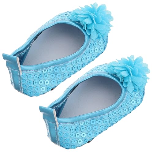JUMPLAWN 1Paar Glitzernde Puppenschuhe für Puppen Blumenkleid Schuhe mit Pailletten Langlebige und Stilvolle Accessoires für Kreative Rollenspiele und Besondere Anlässe von JUMPLAWN