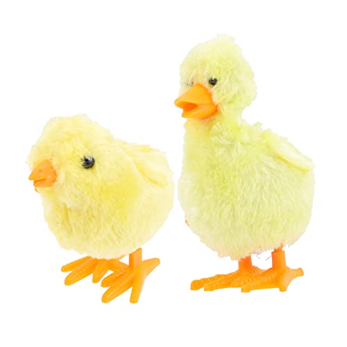 JUMPLAWN 1Satz Aufziehspielzeug Huhn Ente Manuell Aufziehbar Süße Deko Für Geschenkidee Für Ostern Kompakte Zufällige Farben von JUMPLAWN