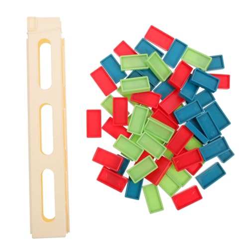JUMPLAWN 1Satz Bildungsdominoblock Zufällige Domino Steine mit Zugmechanismus für Fördert Soziale Fähigkeiten und Macht Spaß Beim von JUMPLAWN