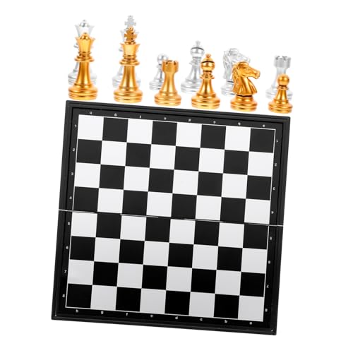 JUMPLAWN 1Satz Faltbares Magnetisches Schachspiel Tragbares Brettspiel für Erwachsene für Schule Reise und Freizeitaktivitäten von JUMPLAWN