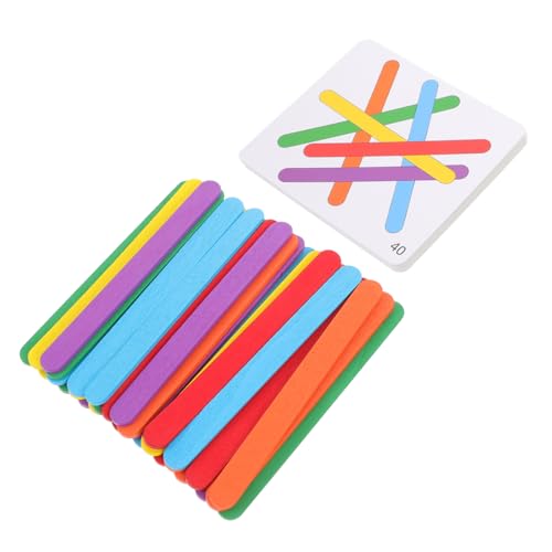 JUMPLAWN 1Satz Farbige Bastelstäbchen für Montessori Lernspielzeug Logischem und Kreativität DIY für Kreative Denkspiele mit Karten JUMPLAWN 1Satz Farbige Bastelstäbchen für Montessori Lernspielzeug Logischem und Kreativität DIY für Kreative Denkspiele mit Karten von JUMPLAWN