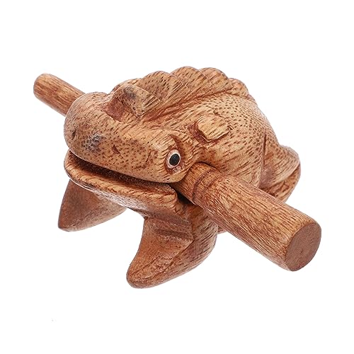 JUMPLAWN 1Satz Frosch Musikspielzeug aus Holz Percussion Instrument Einfach zu Bedienen Fördert Musikalität und Hörfähigkeit von JUMPLAWN