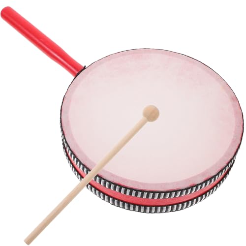 JUMPLAWN 1Satz Handtrommel für Hand Drum Instrument mit Holzgriff Geeignet für Musikfeiern Aufführungen und Schulbands Langlebig und Einfach von JUMPLAWN