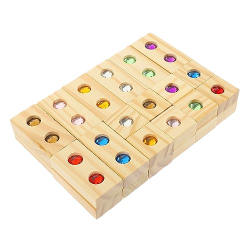 JUMPLAWN 1Satz Holzbausteine mit Bunten Edelsteinen Pädagogisches Stapelspielzeug für Kreativität Feinmotorik und Logischem Frühschulspielzeug für Jungen JUMPLAWN 1Satz Holzbausteine mit Bunten Edelsteinen Pädagogisches Stapelspielzeug für Kreativität Feinmotorik und Logischem Frühschulspielzeug für Jungen von JUMPLAWN