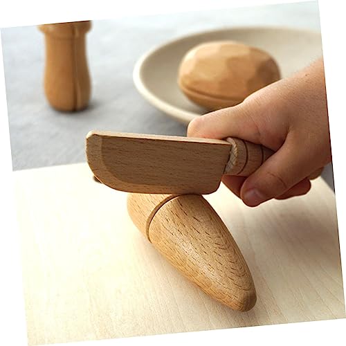 JUMPLAWN 1Satz Holzspielzeug Küchenschneider Set für Teiliges DIY Malset mit Hölzernem Schneidebrett und Sicherem Spielzeugmesser für Kreative Rollenspiele und Küchenszenen JUMPLAWN 1Satz Holzspielzeug Küchenschneider Set für Teiliges DIY Malset mit Hölzernem Schneidebrett und Sicherem Spielzeugmesser für Kreative Rollenspiele und Küchenszenen von JUMPLAWN