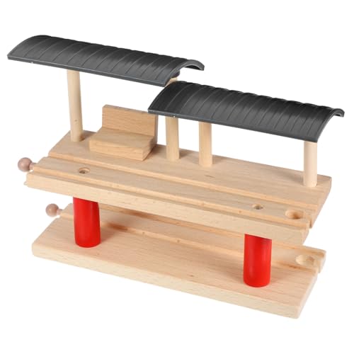 JUMPLAWN 1Satz Kinderbahnsteig Modell Zugstation Zubehör Für Kreative Spielmöglichkeiten Für Holzbahnen Fördert Die Fantasie Kleinen von JUMPLAWN