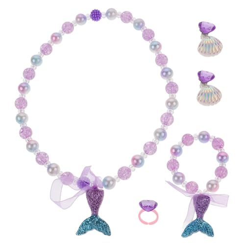 JUMPLAWN 1Satz Meerjungfrau Schmuck Für Enthält Halskette Handgelenkkette Fingerring Ohrringe Und Mehr Sicher Und Wiederverwendbar Für Partys Und Perfektes JUMPLAWN 1Satz Meerjungfrau Schmuck Für Enthält Halskette Handgelenkkette Fingerring Ohrringe Und Mehr Sicher Und Wiederverwendbar Für Partys Und Perfektes von JUMPLAWN
