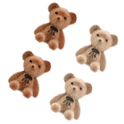 JUMPLAWN 1Satz Mini Bärpuppen Mit Schleife Flockung Beutelzubehör Für DIY Projekte Süße Dekoration Für Taschen von JUMPLAWN