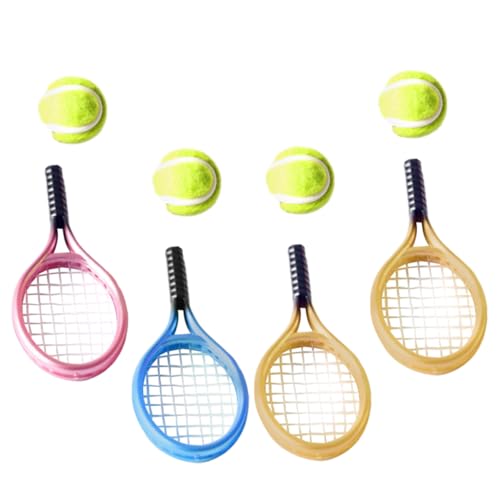 JUMPLAWN 1Satz Mini Tennisschläger und Bälle für Puppenhaus Dekoration Mini Tennis Zubehör für Kreative DIY Projekte Vielseitige Nutzungsmöglichkeiten Farblich Gemischte JUMPLAWN 1Satz Mini Tennisschläger und Bälle für Puppenhaus Dekoration Mini Tennis Zubehör für Kreative DIY Projekte Vielseitige Nutzungsmöglichkeiten Farblich Gemischte von JUMPLAWN
