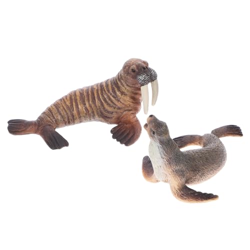 JUMPLAWN 1Satz Simulation Meerestier Teiliges Modell aus Seelöwe und Pädagogisches Tierfiguren für Aquarien und Lernspielzeug von JUMPLAWN