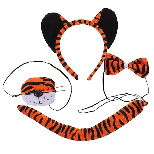 JUMPLAWN 1Satz Tiger Cosplay Set für Teiliges Tiger Ohr Stirnband und für Kostümpartys Halloween und Geburtstagsfeiern Strapazierfähig und Dekorativ von JUMPLAWN