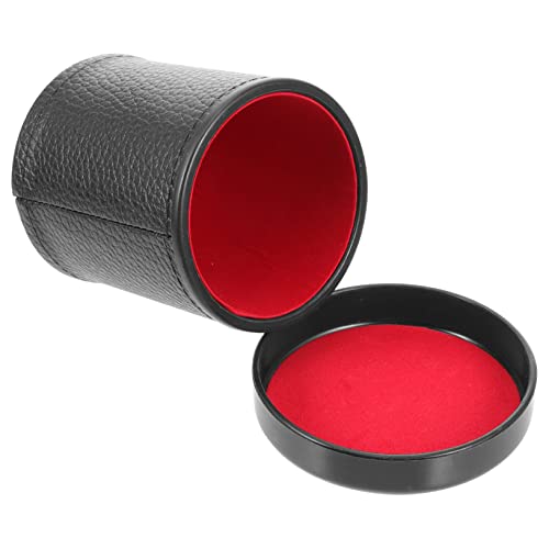 JUMPLAWN 1Satz Würfelbecher Aus Hochwertigem Schallgedämmtem Leder Mit Unterlage Litchi Muster Würfeln Für Spieleabende Partys Und Bars von JUMPLAWN