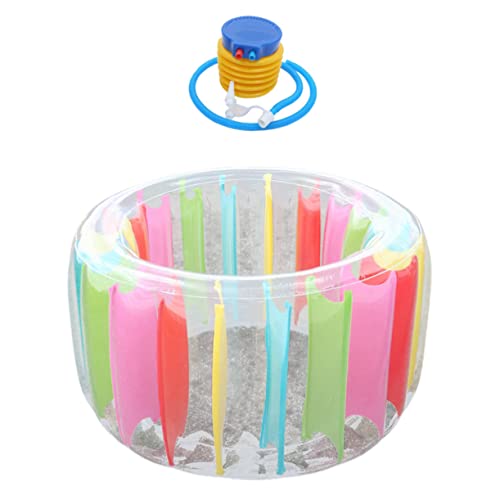 JUMPLAWN 1Stück Aufblasbare Wasserwalze Mit Handpumpe Riesenwalzenkugel Für Erwachsene Perfektes Wasserspielzeug Für Garten Und Pool Outdoor Spaß Für Ganze Familie von JUMPLAWN