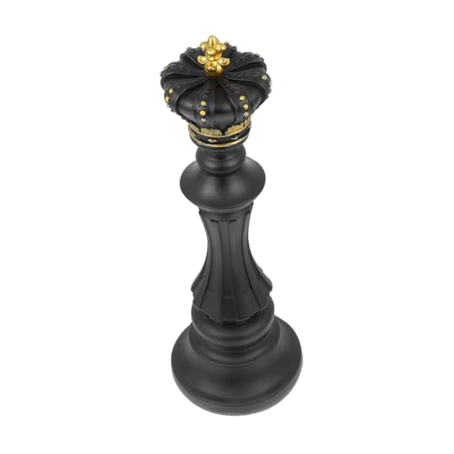 JUMPLAWN 1Stück Dekorative Harzschachfigur Internationaler Schach König Stilvolle Desktop Dekoration Exquisites Design für Büro und Zuhause Mittlere als von JUMPLAWN
