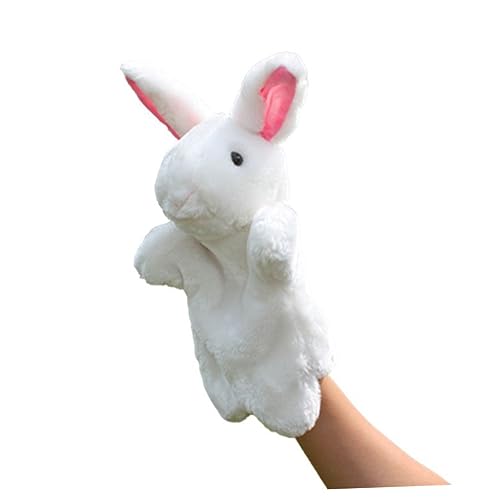 JUMPLAWN 1Stück Klassisches Weißes Plüsch Hasen Handpuppenspielzeug für Geschichtenerzähler Rollenspielzubehör für Eltern Hochwertiges Kuscheltier für Kreative Spielstunden JUMPLAWN 1Stück Klassisches Weißes Plüsch Hasen Handpuppenspielzeug für Geschichtenerzähler Rollenspielzubehör für Eltern Hochwertiges Kuscheltier für Kreative Spielstunden von JUMPLAWN