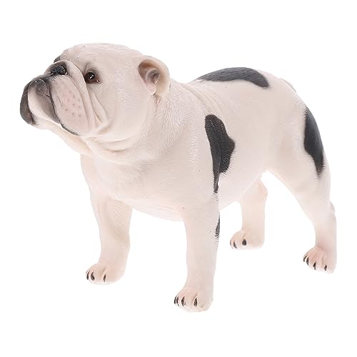 JUMPLAWN 1Stück PVC Modell Hund Figurine Pet Dog Ornament Stehende Bulldogge Deko für Zuhause Büro und Auto Realistisch und Detailreich als Verschönerung von JUMPLAWN