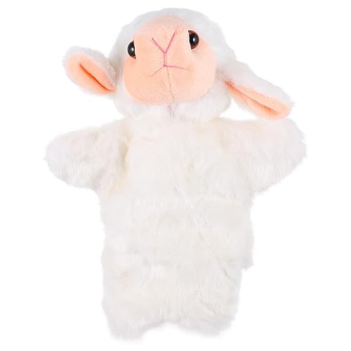 JUMPLAWN 1Stück Plüsch Schaf Handpuppe Lustiges Cartoon Design für Rollenspiele und Frühzeitige Bildung Fördert Eltern Interaktion und Kreativität von JUMPLAWN