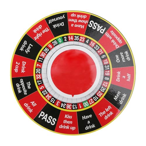 JUMPLAWN 1Stück Trinkspiel Roulette für Bar Ktv Unterhaltungsspiel mit Drehbarem Plattenspieler Schwarz und Rot für Partyspiele und Lustige Trinkspiele Langlebig und Praktisch JUMPLAWN 1Stück Trinkspiel Roulette für Bar Ktv Unterhaltungsspiel mit Drehbarem Plattenspieler Schwarz und Rot für Partyspiele und Lustige Trinkspiele Langlebig und Praktisch von JUMPLAWN