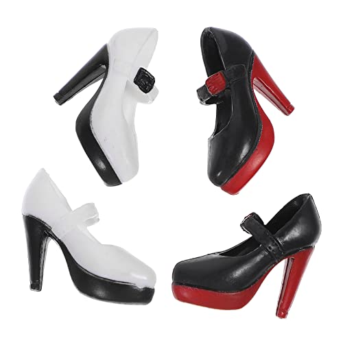 JUMPLAWN 2 Miniatur High Heels Puppenschuhe für Puppen Schwarz Rot und Hochwertiges Puppenzubehör für Kreatives und Fotografie JUMPLAWN 2 Miniatur High Heels Puppenschuhe für Puppen Schwarz Rot und Hochwertiges Puppenzubehör für Kreatives und Fotografie von JUMPLAWN