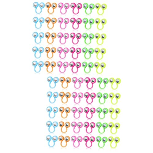 JUMPLAWN 2 Sätze Aktivitätsringspielzeug Fingerpuppe Fingerpuppen Lustige Fingerpuppen Fingerpuppen-Augenringe Fingerpuppen Plastik Zufällige Farbe 30 Stück * 2 von JUMPLAWN