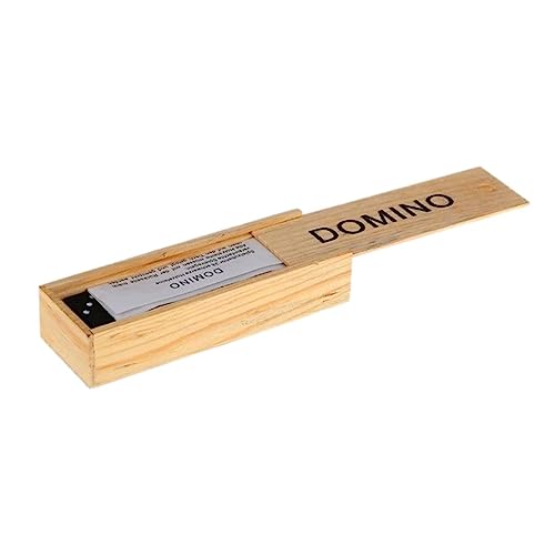 JUMPLAWN 2 Sätze Schwarze Holz Domino Steine aus Premium Holz Teiliges Edukatives Domino Spiel mit Tragbarer Holzbox Fördert Kreativität und für Erwachsene von JUMPLAWN