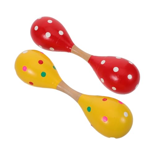 JUMPLAWN 2 Stück Doppelseitige Holz Maracas für Handliche Rassel Spielzeuge Nachhaltige Holzkonstruktion Fördert Rhythmusgefühl und Hörtraining Musikspielzeug für Kleinkinder JUMPLAWN 2 Stück Doppelseitige Holz Maracas für Handliche Rassel Spielzeuge Nachhaltige Holzkonstruktion Fördert Rhythmusgefühl und Hörtraining Musikspielzeug für Kleinkinder von JUMPLAWN