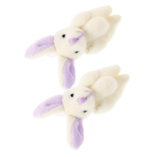 JUMPLAWN 2 Stück Gelenkige Plüschhasen Weiche Mini Spielzeuge für Ostern Geburtstagsfeiern Hochzeiten Kuscheltier mit Beweglichen Gliedern für Dekorationen von JUMPLAWN