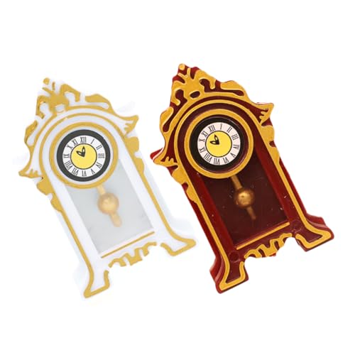 JUMPLAWN 2 Stück Kleine Pendeluhr Schmuck Zarte Miniatur Pendeluhr Mini 1:12 JUMPLAWN 2 Stück Kleine Pendeluhr Schmuck Zarte Miniatur Pendeluhr Mini 1:12 von JUMPLAWN