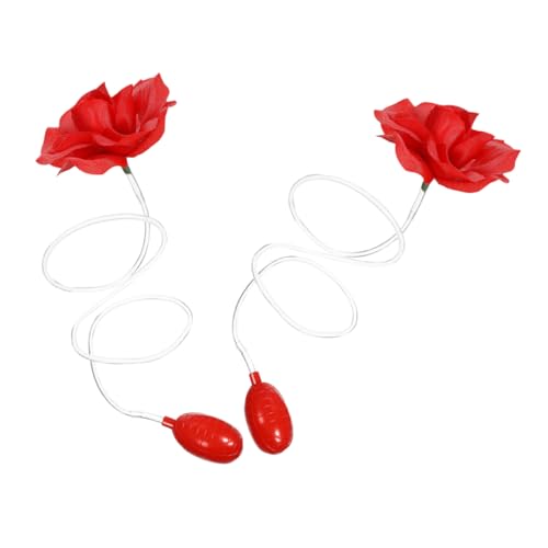 JUMPLAWN 2 Stück Knifflige Sprührose Streichset für Spritzspielzeug Blume Squeeze - gefälschte Rosen Blume Streiche Streichkacke Streich aus Kit Plastik rot von JUMPLAWN