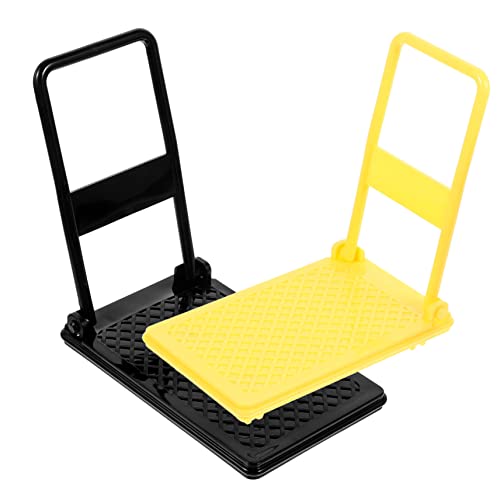 JUMPLAWN 2 Stück Mini-Kinderwagenmodell Mini-Hausverzierung Mini Möbel Kinderspielzeug Mini-Plattformwagen-Modelle Miniaturwagen Mini-Trolley-Möbel Wagen Plastik von JUMPLAWN