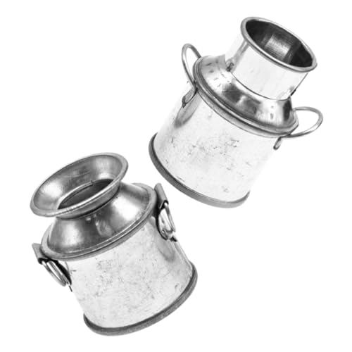 JUMPLAWN 2stücke Miniature Eimer Teiliges Für Puppenhaus-Dekoration Und Garten Für Kleine Blumen Und Kreative Arrangements Hochwertiger Metallbehälter von JUMPLAWN