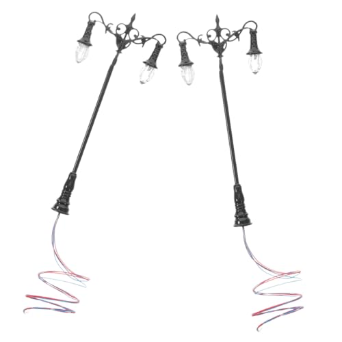 JUMPLAWN 2 Stück Miniatur Gartenlaterne Modell Form Moos Wandlampe Warmweiß LED für Mikro Landschaft Sandtisch Szene Puppenhaus Dekoration von JUMPLAWN