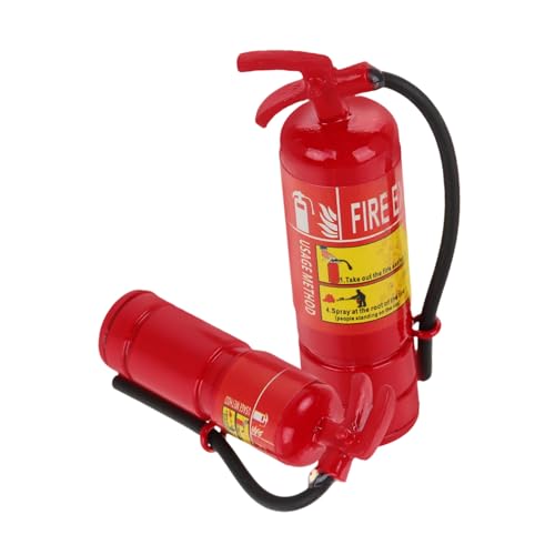 JUMPLAWN 2 Stück Puppenhaus Feuerlöscher Grube Auto Miniatur Puppenhaus Kit Heim Mini Feuerlöscher Mini Fälschungs Feuerlöscher Feuerlöscher Klein Rot Kunststoff von JUMPLAWN