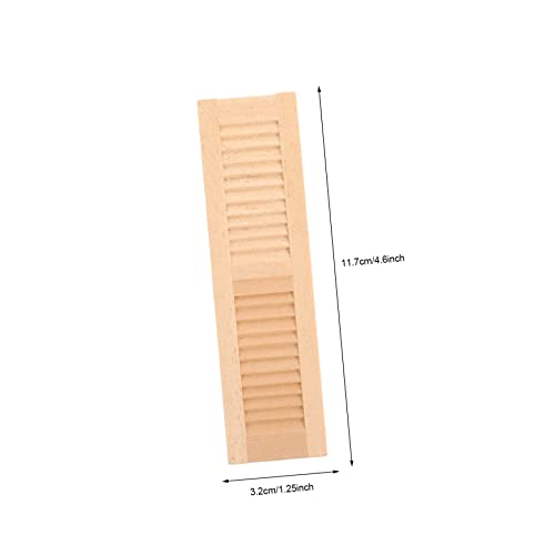JUMPLAWN 2 Stück Puppenhaus Mini Jalousien Teiliges Realistische Miniatur Fensterläden für Puppenhaus Dekoration Detailgetreu Geeignet für Spiel und Miniaturwelten von JUMPLAWN