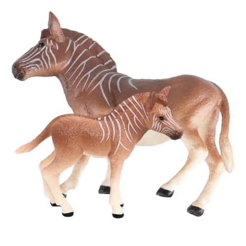 JUMPLAWN 2 Stück Realistisches Zebrass Tiermodell Teilig aus Kunststoff Lebensechte Simulation Pädagogisches Tierfiguren für Kinderzimmer und Gartendekoration Detailgetreues Nutztiere von JUMPLAWN