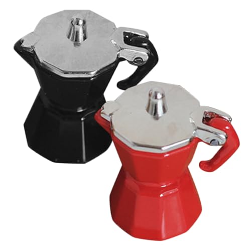 JUMPLAWN 2 Stück Rollenspiel Küchenrequisiten Kaffeekanne Mini Hausdekor DIY Zubehör Mini Hauszubehör Puppenhaus Foto Requisite Miniatur Küchenzubehör Rollenspiel Küchenbedarf von JUMPLAWN