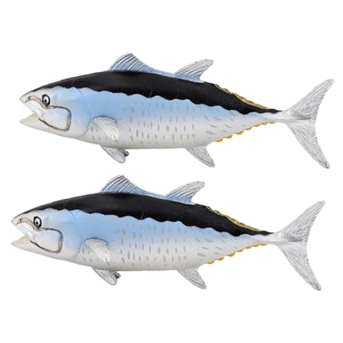 JUMPLAWN 2 Stück Simulierter Thunfisch Künstliches Fisch Ornament Kleine Fischfigur Fisch Ornamente Fischfiguren Fischspielzeug Fischhandwerk Fischfiguren Simulation von JUMPLAWN