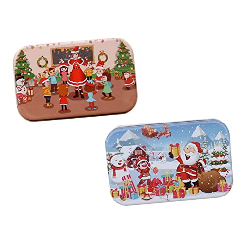 JUMPLAWN 2 Stück Teiliges Holzpuzzle Weihnachtsmotiv DIY Cartoon Jigsaw für Ab Jahren Umweltfreundlich Sicher und Fördert Auge Hand Koordination und Spielerisches Lernen von JUMPLAWN