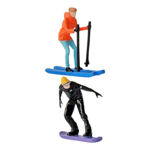 JUMPLAWN 2 Stücke Ski Puppe Ski Ornamente Ski Modell Miniatur Schnee Ski Mit Stöcken Mini Menschen Modell Harz JUMPLAWN 2 Stücke Ski Puppe Ski Ornamente Ski Modell Miniatur Schnee Ski Mit Stöcken Mini Menschen Modell Harz von JUMPLAWN