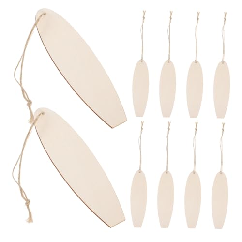JUMPLAWN 20 Stück DIY Holz Surfboard Dekoration Unfertige Hängende Ornamente für Strand Themen Deko Handgefertigte Küsten Hängeschilder für Zuhause von JUMPLAWN
