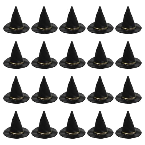 JUMPLAWN 20 Stück Halloween-mini-hexenhüte, Kleine Schwarze Hexenhüte, Getränkeflaschenaufsätze, Mini-puppenhaus-dekoration, Kleiner Hexenhut Zum Basteln JUMPLAWN 20 Stück Halloween-mini-hexenhüte, Kleine Schwarze Hexenhüte, Getränkeflaschenaufsätze, Mini-puppenhaus-dekoration, Kleiner Hexenhut Zum Basteln von JUMPLAWN