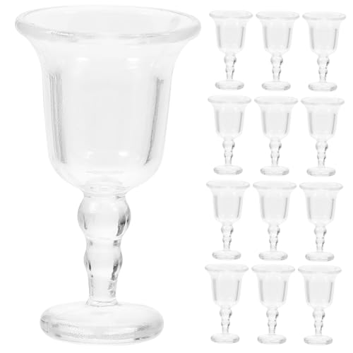 JUMPLAWN 20 Stück Mini Weinglas Puppenhaus Puppenhäuser Mini -weingläser Miniatur F Mikro Kelch Mini-hausgläser Puppenbrille Mini-teetassen Mini-tassen Mini-hausbechermodelle Abs von JUMPLAWN