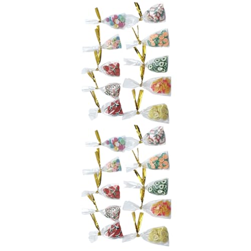JUMPLAWN 20 Stück Mini -essensspielszene Mini-Essen Foto -Requisiten Obstdekor Für Minihaus Dekoratives Dessertspielzeug Bonbon-Modell DIY Lebensmittel-Requisite Polymer-ton von JUMPLAWN