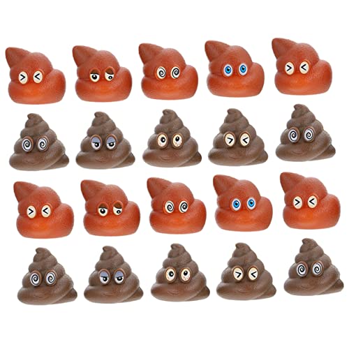 JUMPLAWN 20 Stück Realistische Fake Poop Lustige Streichspielzeuge aus Kunststoff für Partys Halloween Dekorationen und Aprilscherze Poop Requisiten für von JUMPLAWN
