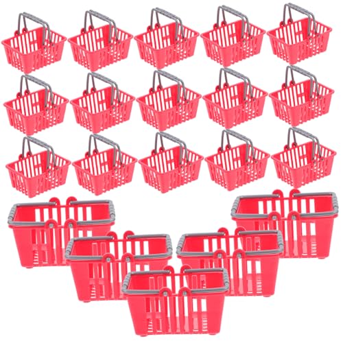 JUMPLAWN 20 Stück Simulierte Einkaufskorbsspielzeug Kind Stütze klein Miniatur Diverse Mini-Einkaufskorb winzig Kid Shopping Toy Mini -Einkaufskorbsspielzeug Plastik rot JUMPLAWN 20 Stück Simulierte Einkaufskorbsspielzeug Kind Stütze klein Miniatur Diverse Mini-Einkaufskorb winzig Kid Shopping Toy Mini -Einkaufskorbsspielzeug Plastik rot von JUMPLAWN